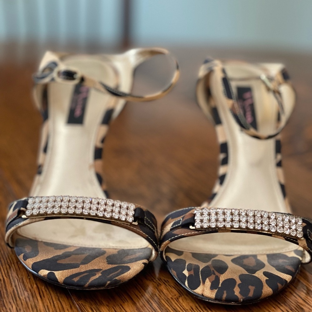 Nina Leopard and rhinestone heels